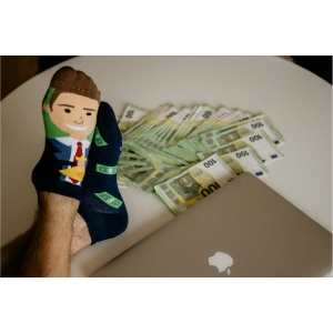 Veselé ponožky Money maker – členkové
